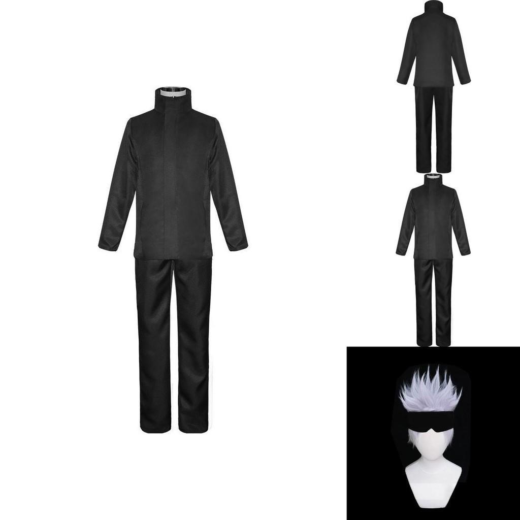 Costume Cosplay di Alta Qualità di Jujutsu Kaisen Gojo Satoru Con Parrucca Elegante Per Uomo
