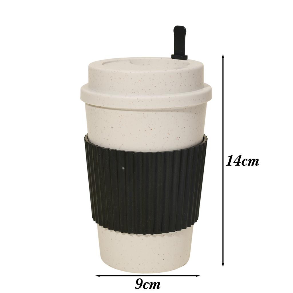 4/1PCS Portable Reusable Coffe Cup Portable Outdoor Travel Mug Heat Insulated Tea Coffee Cup 470ml Hotel Cup With Silicone Lids