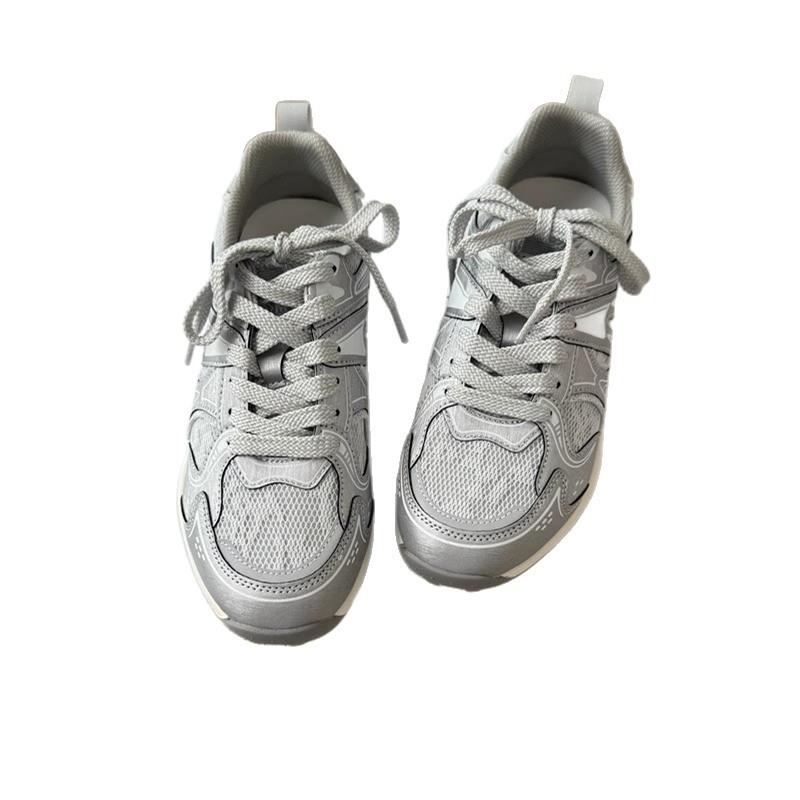 Lan Cabinet Popular Foot Little Dad Shoes 2025 Spring and Summer New Mesh Breathable Retro Comfortable Platform Sports Shoes Women