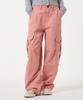 UNKNOWN PLANET Chin Pleated Wide String Cargo Cotton Pants Pink