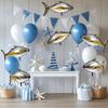 10Pcs Realistic Tuna Inflatable Balloons Aluminum Foil Ocean Fish Party Decorations Fishing Theme Birthday Supplies