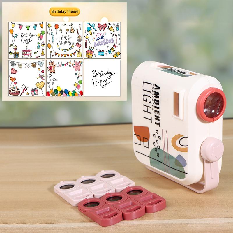 Cartoon Projector Lamp With Soft Light And Multiple Projection Films For Birthday Party And Bedroom Decoration Creative Gifts