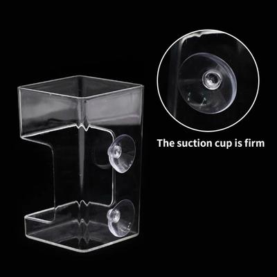 Acrylic Aquarium Feeders Ring Suction Cup Transparent Fish Tank Food Dispenser Durable Fixed-Point Floating Food Tray Feeder