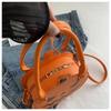 Halloween, Bags, Contrasting Colors, Women's Bags, Single Shoulder Bags, Small Round Bags, Funny Bags, Pumpkin Bags