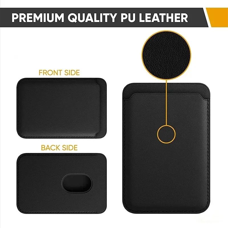 Pour Magsafe Portefeuille Magnétique en Cuir Étui Pour iPhone 18 17 16 15 Mac Safe Porte-Cartes Sac Téléphone Pour Samsung S26 Ultra Accessoires