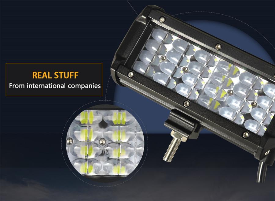 6.5" 72W Quad Row Light Bar LED Flood Work Light Flood Light for Truck Car ATV