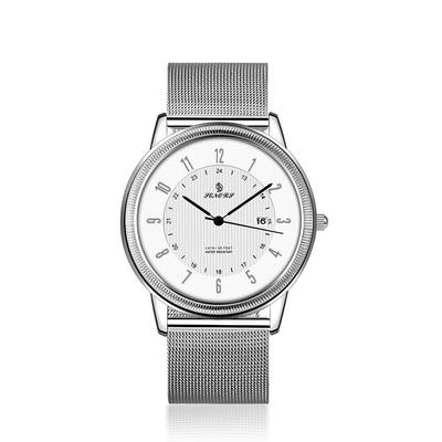 Uhren Klassisch Einfach Schwarz Edelstahl Mode Freizeit Uhr Unisex Kalender Wasserdicht Mailand Uhr Uhren, Herren Ultra-dünn