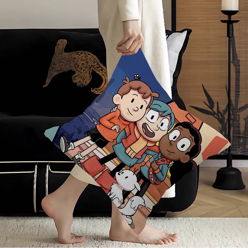 H-Hilda Cartoon Girl Pillowcase Toon Gift Cushion Cover Bedroom Home Sofa Chair Seat Decor Pillow Case