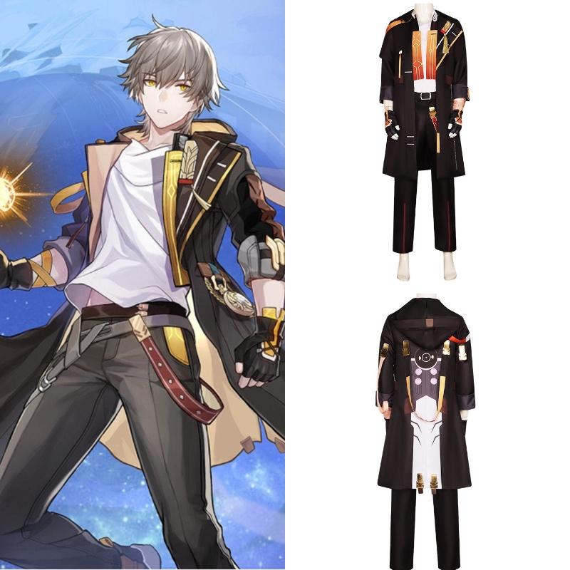 Male Rail Honkaistar Trailblazer Cosplay Costume Set Halloween Party Gift Prop