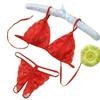 Alluring Lace Transparent Thong & Bikini Set