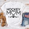 Women Fashion Hockey Mom Print T-Shirts Fashion Casual Short Sleeve Daily Outdoor Shirt Tops Mother's Day Gift