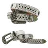 Blingbling Rhinestones Waist Belt Studded Grommet Buckle Rivets Costumes Rhinestones Heavy Duty for Jeans Pants