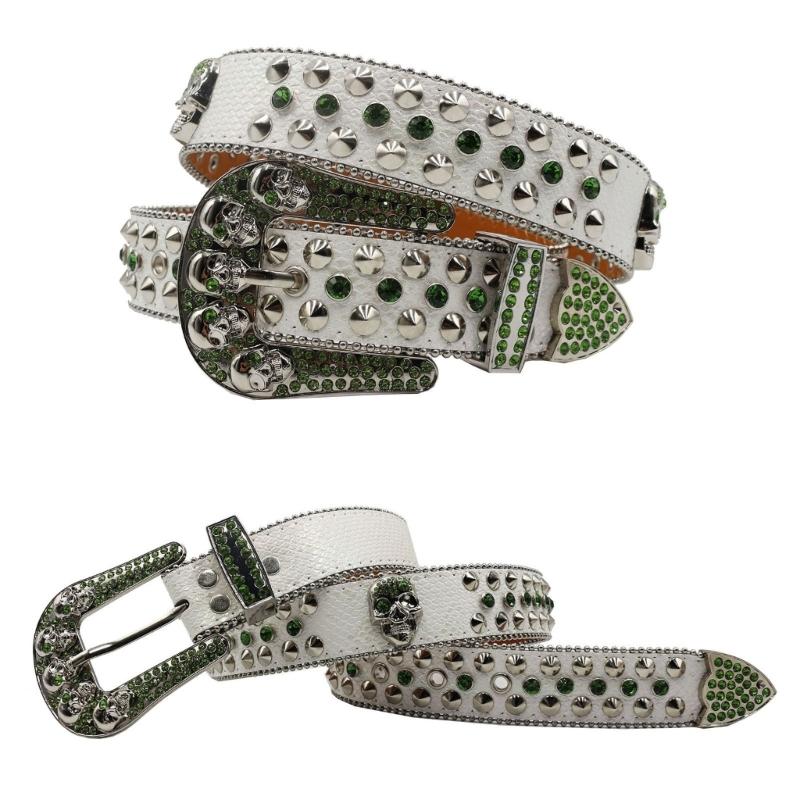 Blingbling Rhinestones Waist Belt Studded Grommet Buckle Rivets Costumes Rhinestones Heavy Duty for Jeans Pants