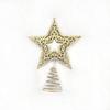 1pcSmall Christmas Tree Top Star Pendant Christmas Tree Top Pentagram Iron Art Decoration Three-Dimensional Sequin Star Ornament