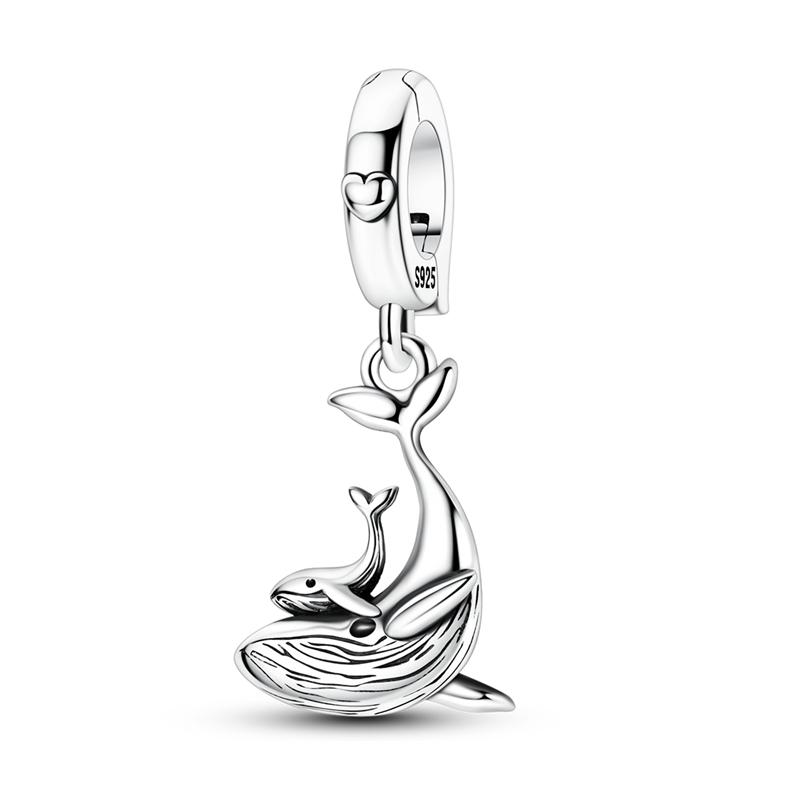 Summer Series Original 925 Sterling Silver Charms Bead Blue Marine Life Pendant Fit Original Bracelet For Women Jewelry Gift