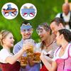 Oktoberfest Party Glasses Paper Glasses Funny Oktoberfest Fancy Dress Photo Booth Props for Kids Adults Bavarian German