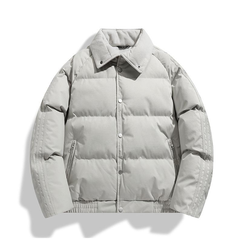

Хлопковая одежда с воротником-стойкой для мужчин и женщин, новая утолщенная и свободная зимняя мужская хлопковая куртка, теплая куртка 3XL светло-серый