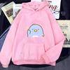Penguin Cute Graphic Printed Hoodie Sweatshirt Autumn Winter Clothes Women Y2k Kawaii Pullover Women Casual Clothing