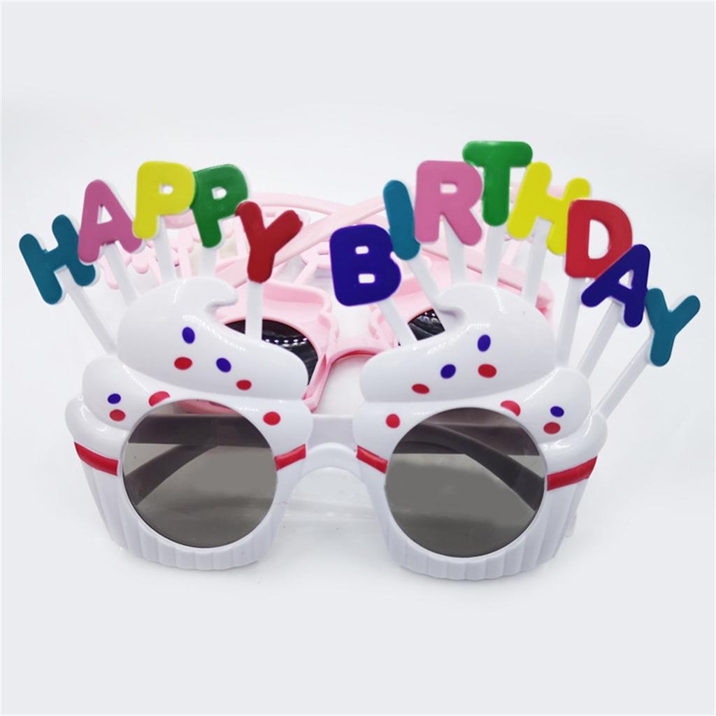 Party Glasses Themed Birthday Eyeglasses Cake Eyewear Sunglasses Clothing Decoration Gift Pography Portable Sunglasses Accessory