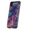 Anime Aesthetic Scenery Case Phone Cover for Samsung Galaxy Z Flip 7 6 5 4 3 5G ZFlip7 ZFlip6 ZFlip5 ZFlip4 ZFlip3 Black Fundas