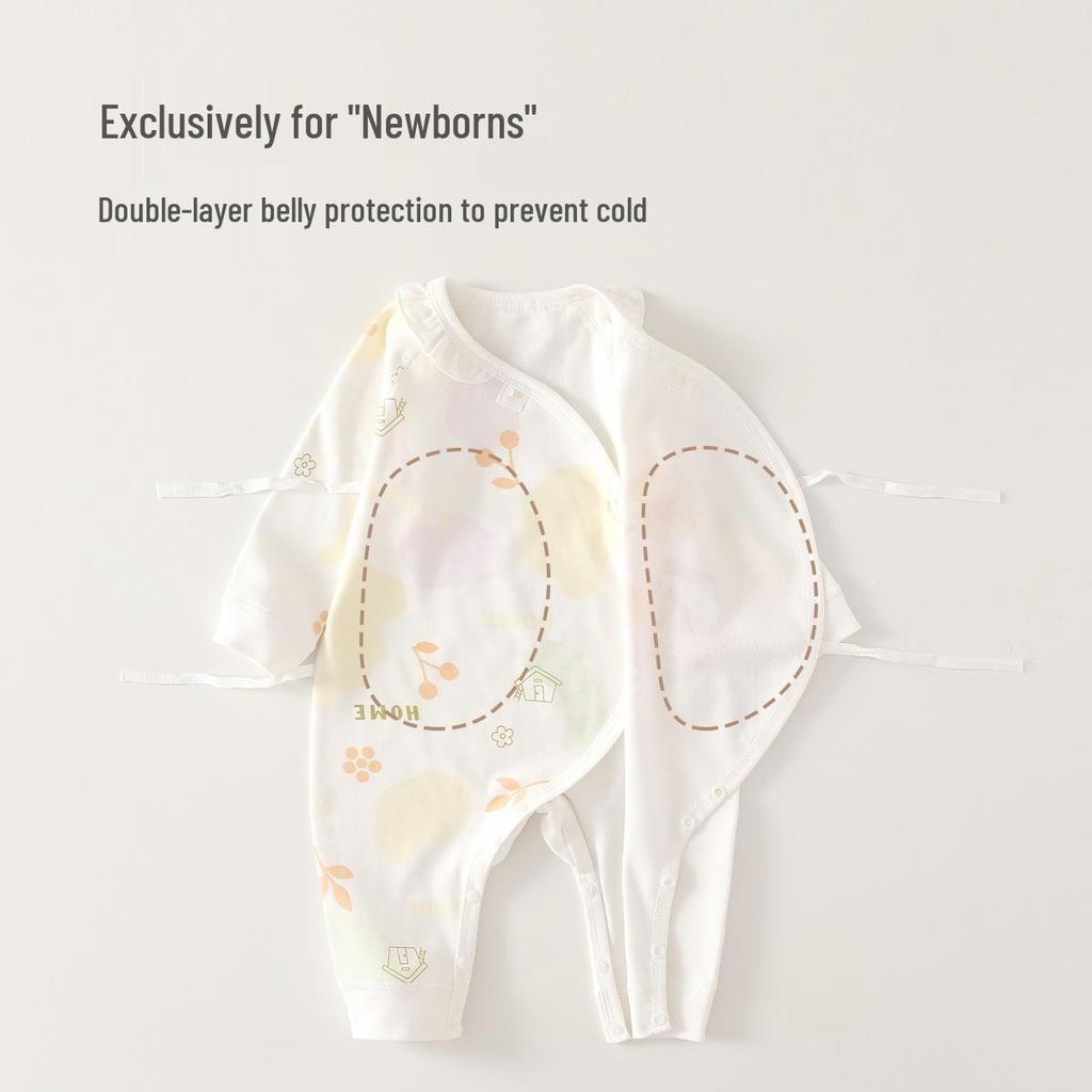 Newborn Long Sleeve Cotton Romper - Spring/Autumn Style for Baby Crawling & Outings