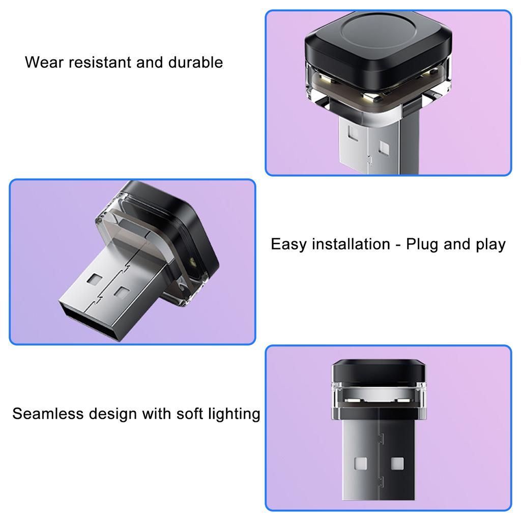 Car LED Lighting Mini USB LED Light DC5V LED Atmosphere Light Laptop Lamp Decoration Night Light Car Interior Accessory