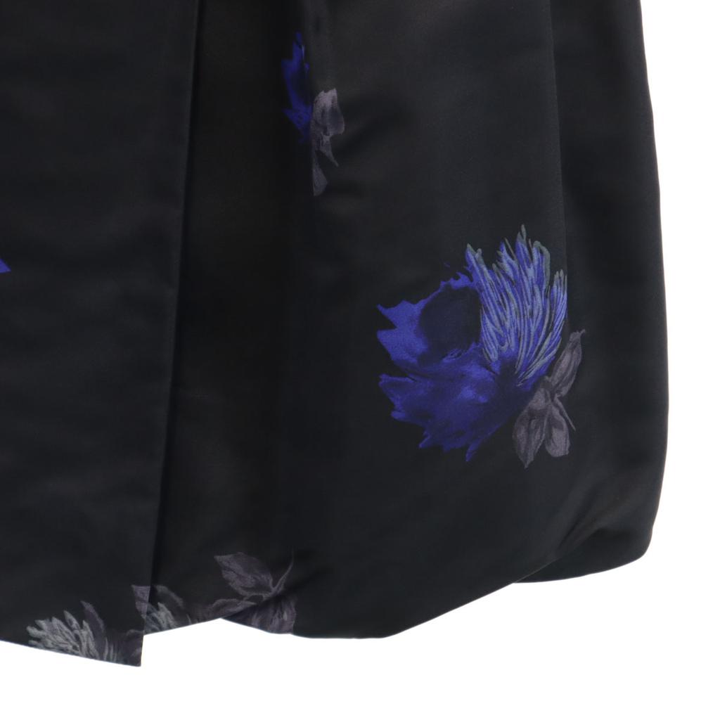 Prada Made In Italy Floral Midi Length Wrap Skirt 38 Black Women Used