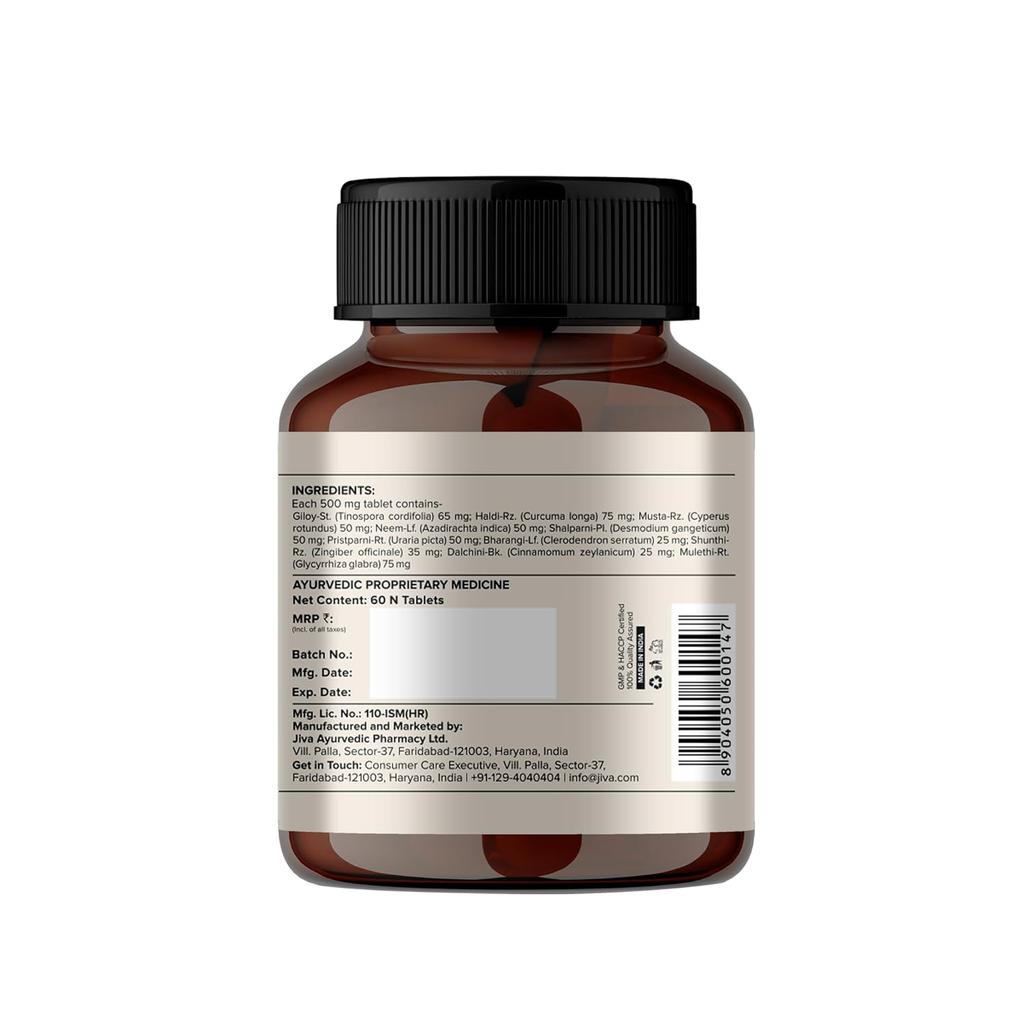 Jiva Flucon Comprimido 500mg 60 Comprimidos (Pacote de 3) para Suporte Respiratório, Reforço da Imunidade, Alívio da Tosse e Resfriado