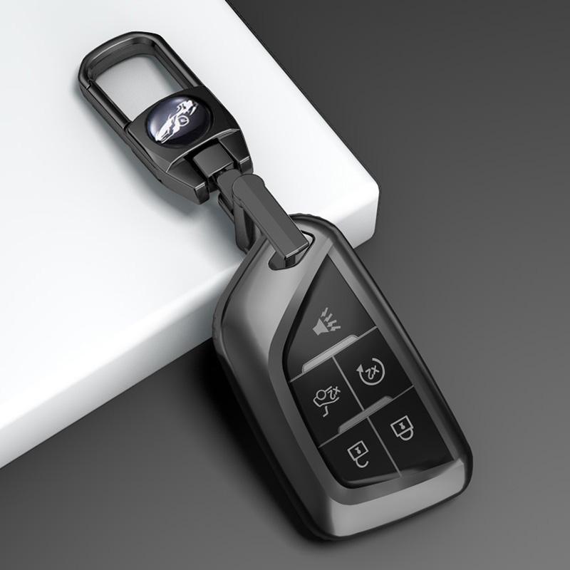 5 Buttons TPU Car Fob Key Cover Case for Buick ENVISION Chevrolet Silverado 2023 Cadillac GMC Remote Keychain Accessories