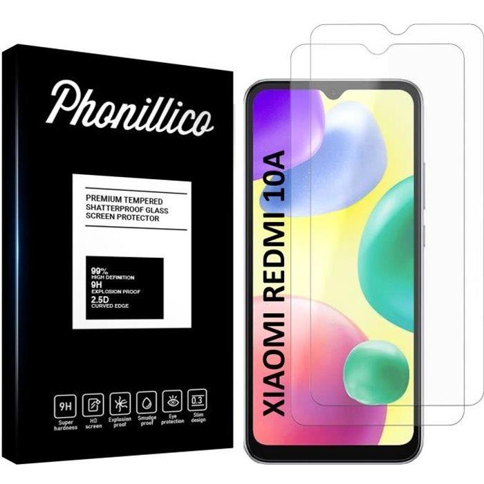 Film de protection - Phonillico - Verre Trempé - Compatible Xiaomi REDMI 10A - Pack de 2 - Résistant aux rayures