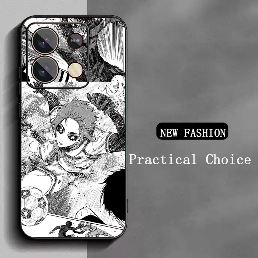 Sae itoshi cooles Anime-Mann-Muster Handyhülle Für Redmi Note 14 13 12 11 Pro Plus S 5G 14C A3 Weiche Schwarze Handyhülle