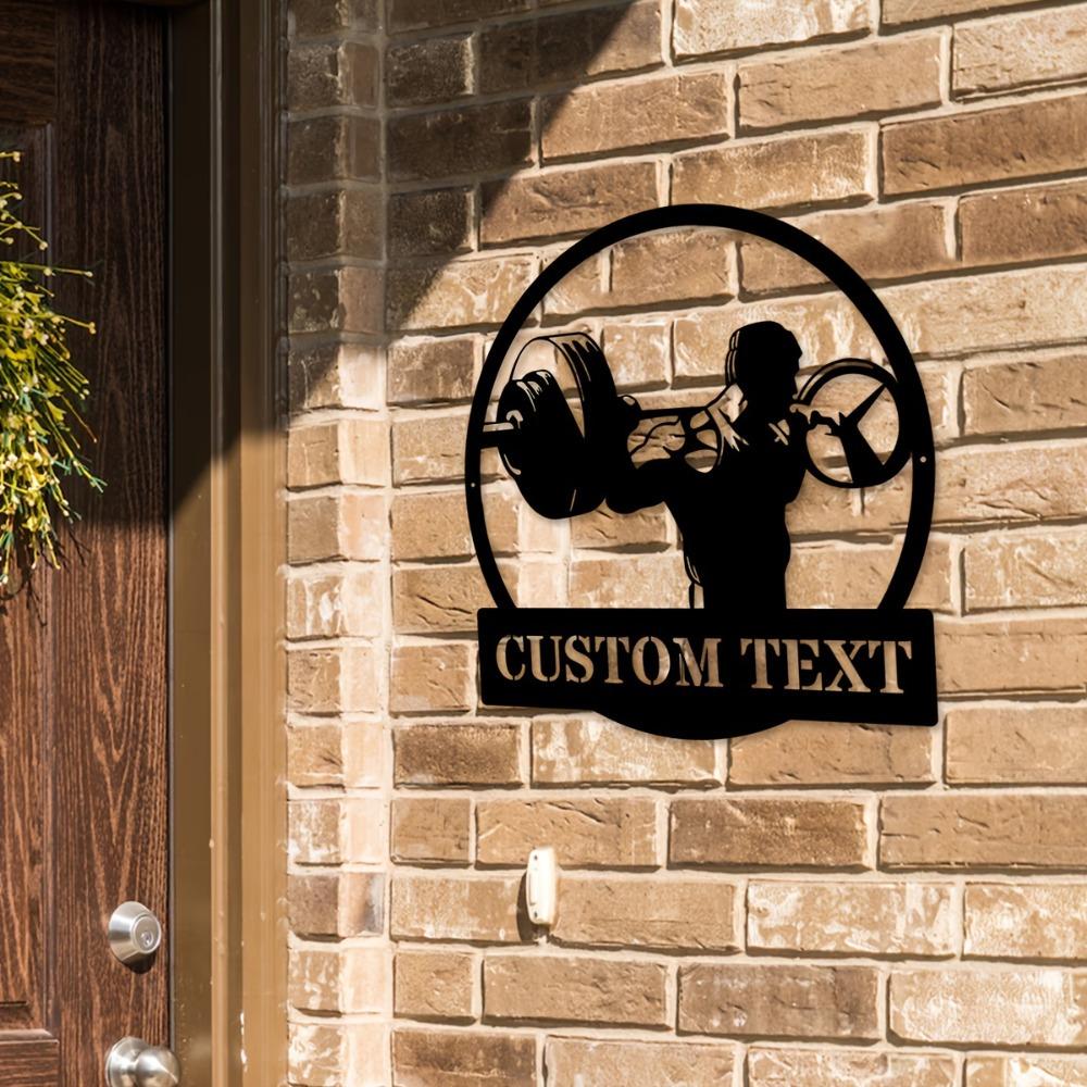 Custom Powerlifting Metal Wall Art - Personalized Gym Decor for Home, Office, or Kitchen - Hippie Style, Easy Mount, Custom Sign, Wall Sculpture.