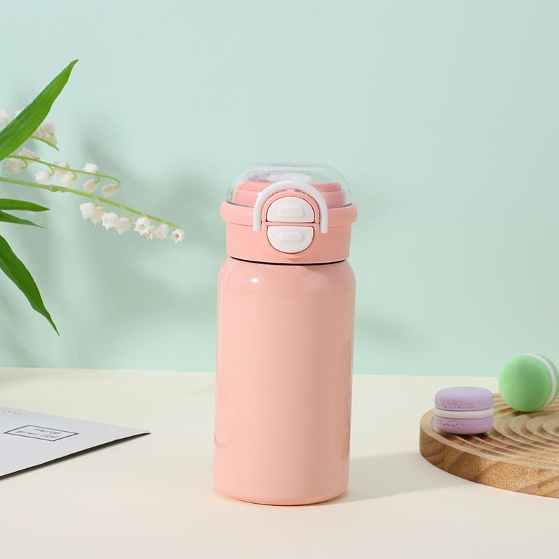 304 Stainless Steel Double Drink Pea Cup Double Layer Thermos Cup Small Fresh Student Outdoor Portable Bouncing Cup