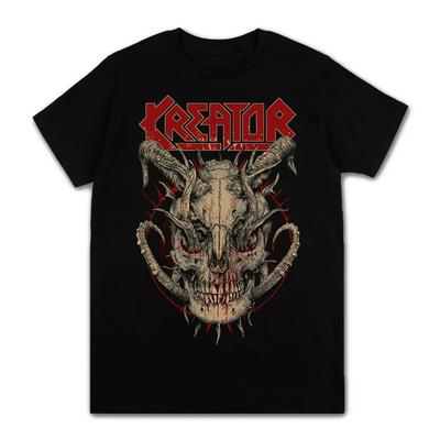 Mens Short Sleeve T-shirts 100% Cotton Kreator Rock Heavy Metal Band Print Streetwear Cool Daily Casual Unisex Thrash Metal Tees
