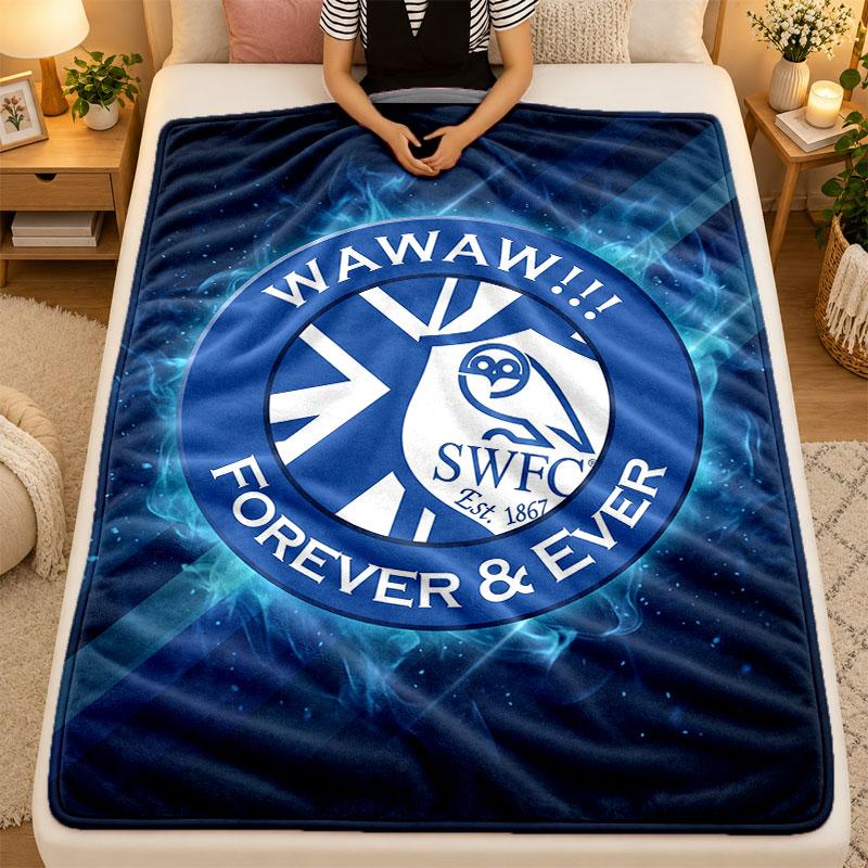 Flannel BlanketSheffield Wednesday Warm Soft Throw Blanket for Indoor Sofa Bed Living Room Use