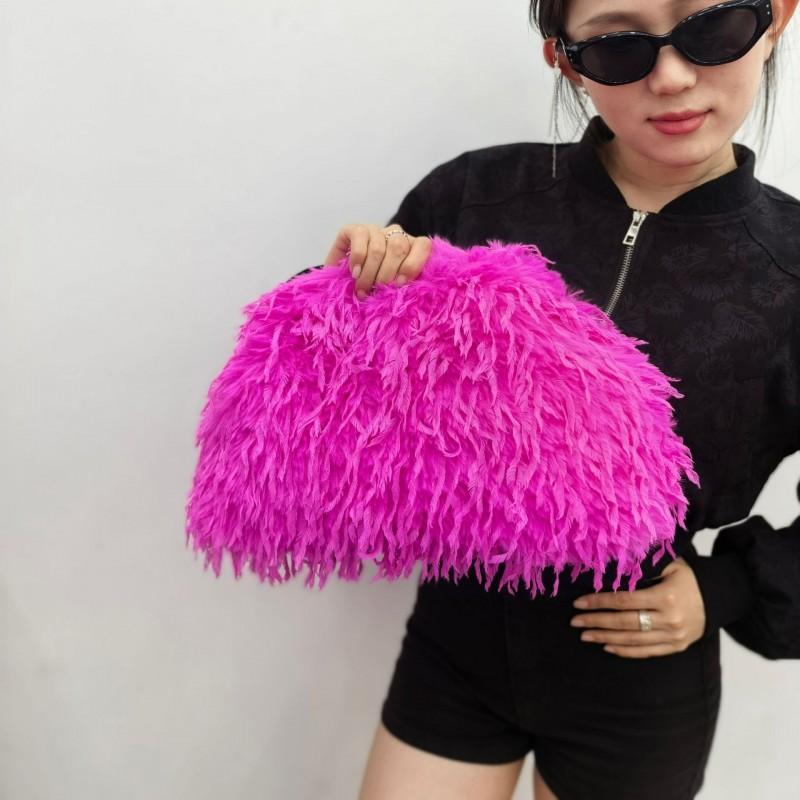 Fluffy Cloud Clutch Bag Plush Fairy Handbag Daily Use 2026