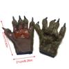 Cosplay Costume Werewolf Claw Gloves for Women Plush Beast Claw Gloves Halloween Party Anime Props RolePlay Hand Warmers