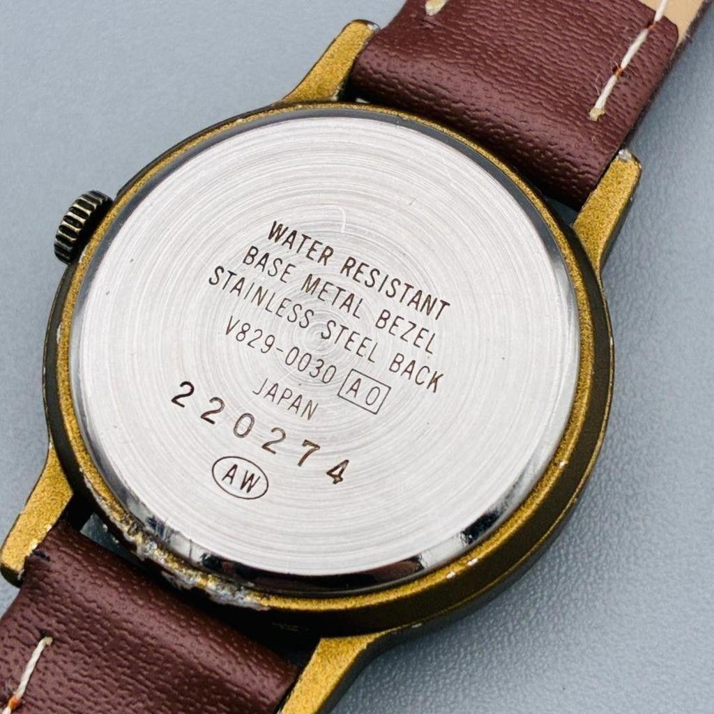 Used [RareIn Operation] SEIKO ALBA Sun & Moon V829 New Belt Ladies