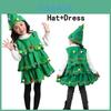 Weihnachtsbaumkostüm für Kinder und Erwachsene Authentisches gestreiftes Outfit für Cosplay