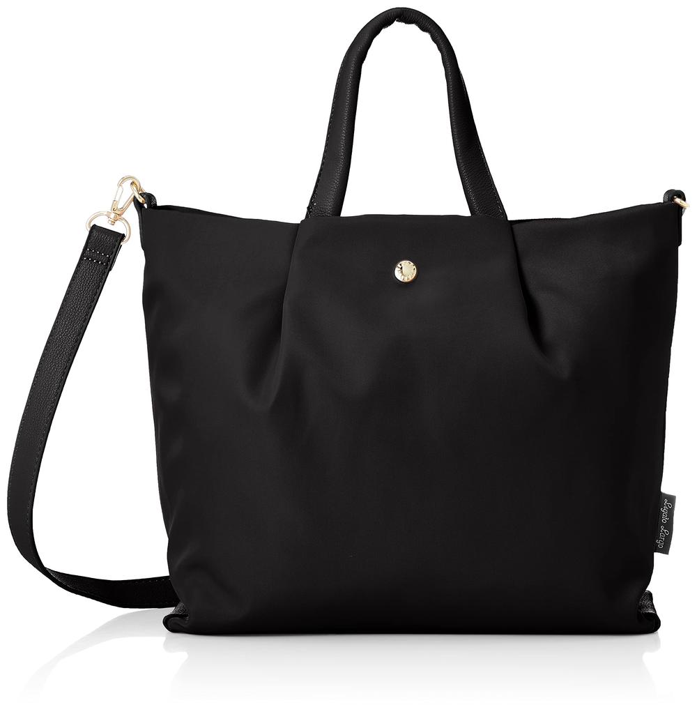 Legato Largo Women's Water-Repellent 2-Way Shoulder Bag, A5 (LH-L0002), Black, Free Size