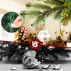 Decorative Garland Hangers 12 Pcs Christmas Hanger Ribbons, Silicone Ornament And Strings for Holiday Party Decor Accessories Tree, Adjustable Sliding