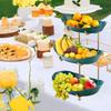 Fruit Bowl for Kitchen Counter 3 Tier Acrylic Fruit Basket with Serving Bowls and Metal Stand Tiered Serving Bowls for Fruit Vegetable Storage Snack C