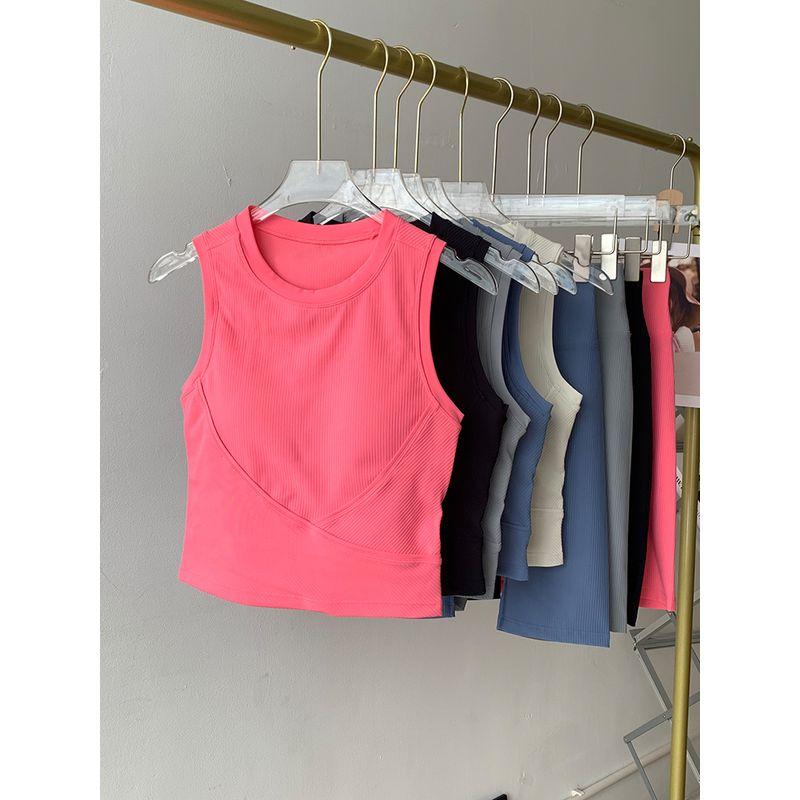 Lu Same Sports Suit Women 2025 New Arrival with Chest Pad Fixed Cup High Waist Hip Lift Fitness Yoga Shorts