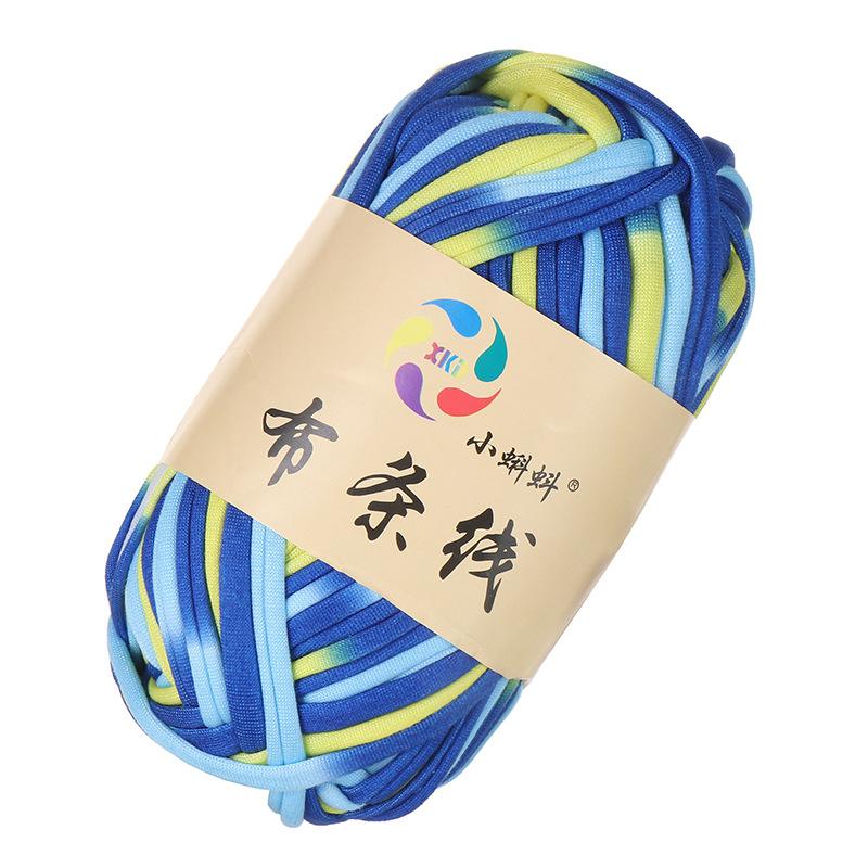 Needlework Knitting Crochet Yarn Printed Fabric Strips Line Colorful Segment Dyed Fabric Strips Line Handmade Diy Knitting Yarn Ball