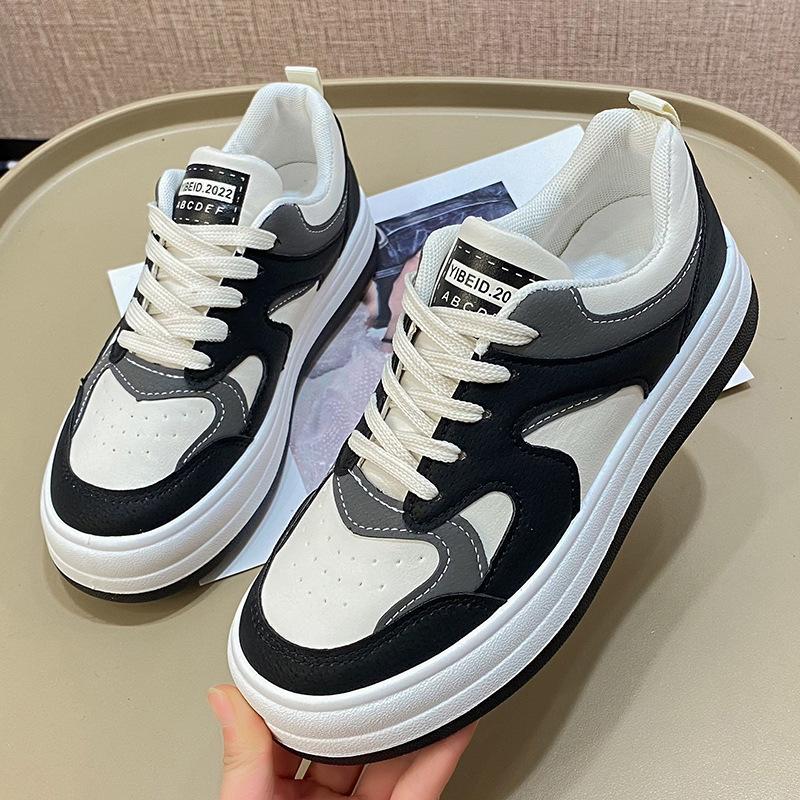 22 new Hong Kong style niche design board shoes ulzzang shoes ins trendy and thin thick-soled big head shoes