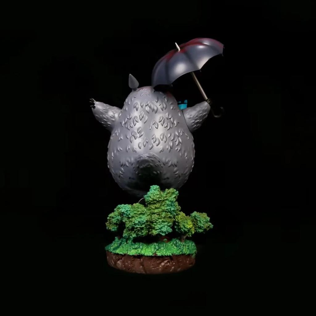 My Neighbor Totoro Figure 19cm Studio Ghibli Totoro Umbrella Scene Pvc Collectible Model Doll Toy