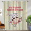 Crayon Shin-chans Blackout Curtains for Camera Living Room Curtain Tulle for Bedroom Partition Home Interior Curtains 2 Pieces