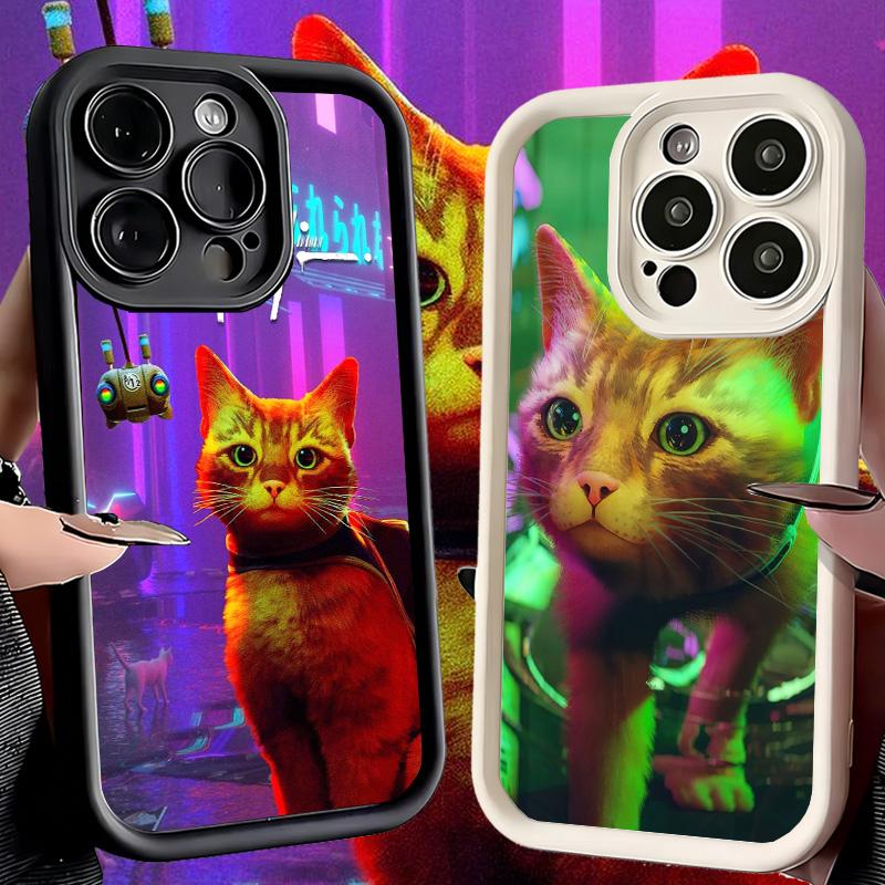 Handyhülle für iPhone 17 Air 16E 15 16 Pro Max Streunerkatze Spiel B-12 Hülle 14 Plus 13 12 Mini Weiche Schale Silikon Fundas