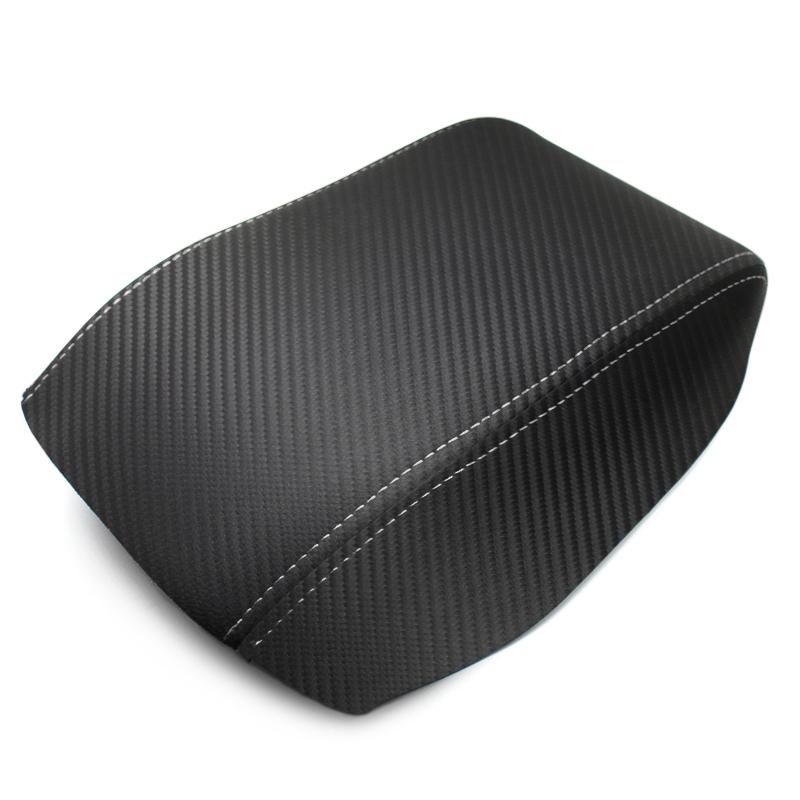 

Мягкий кожаный чехол на подлокотник с углеродной текстурой для VW Golf 6 MK6 2010 2011 2012 2013, автомобильный центральный подлокотник, наклейка на кожный покров white line