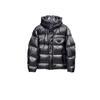 Winter Driehoek Logo Unisex Witte Eendendons Puffer Jas met Afneembare Capuchon - Casual Warme Buitenjas
